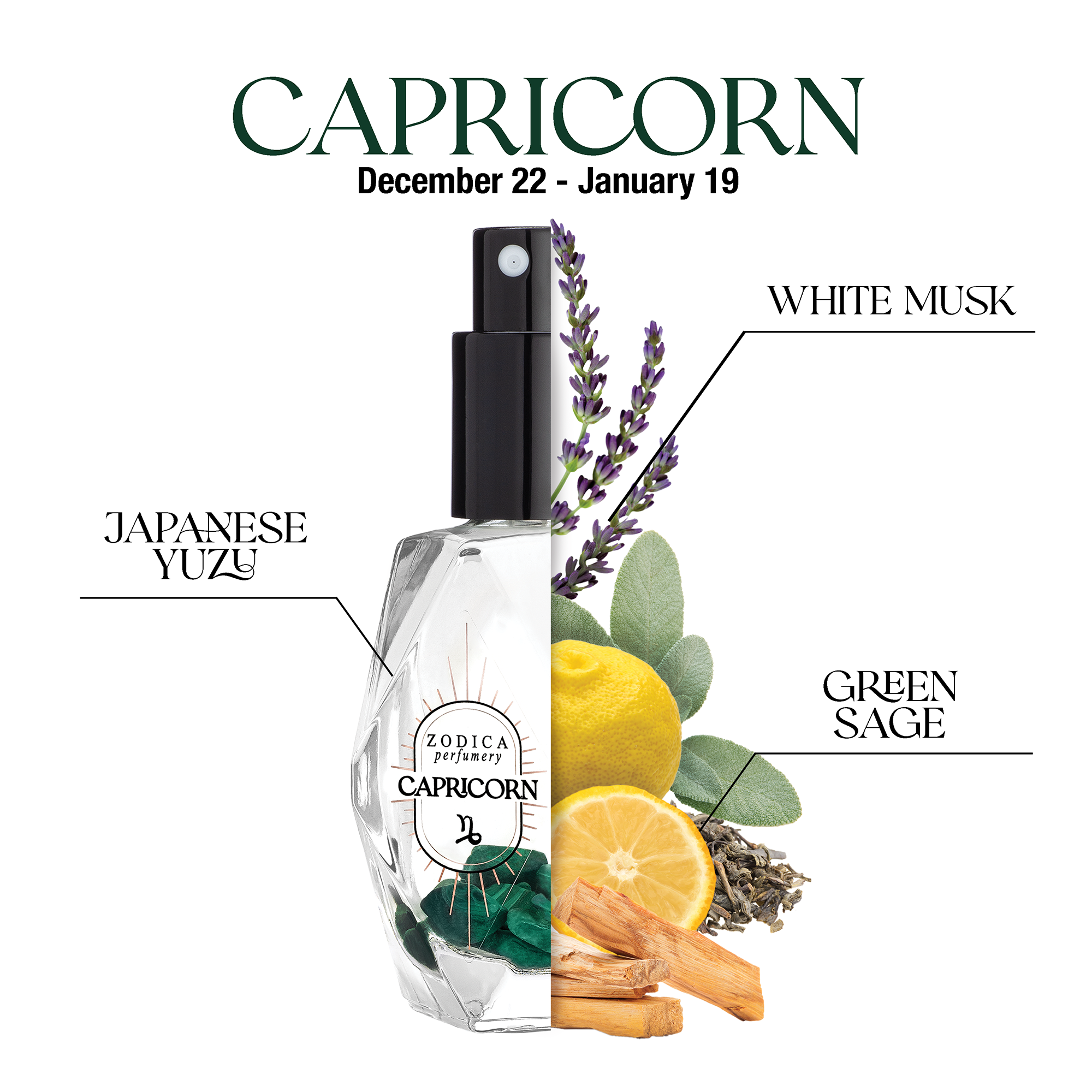 Capricorn Crystal Infused Zodiac Perfume