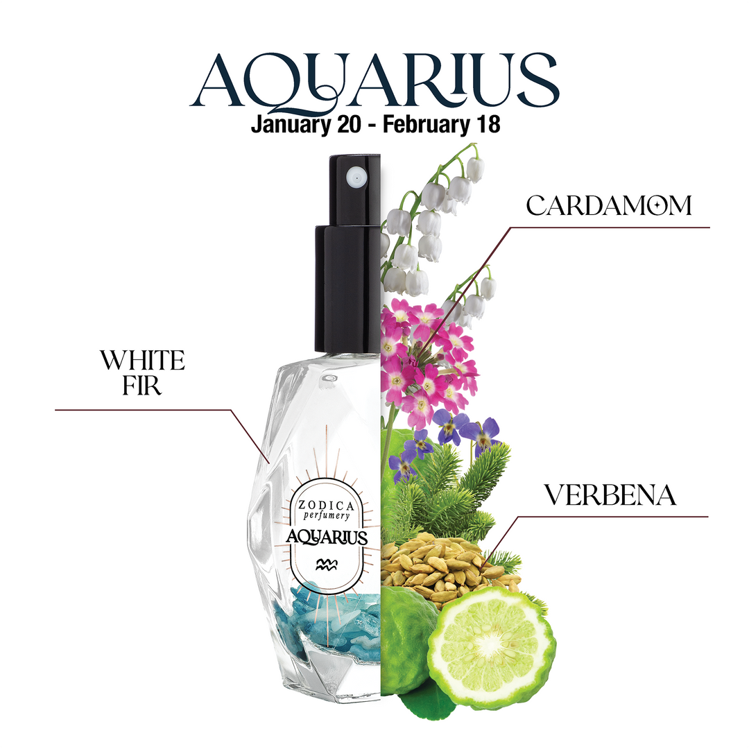Aquarius Crystal Infused Zodiac Perfume – Zodica Perfumery