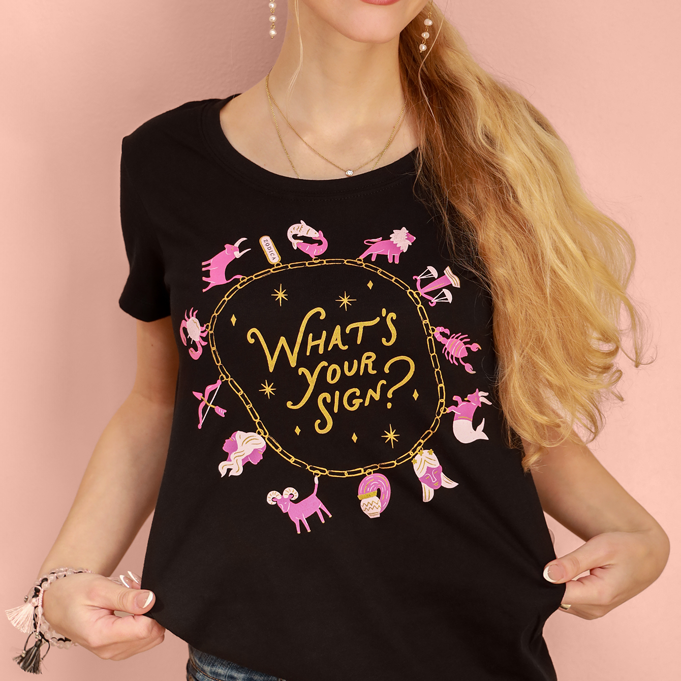 What's Your Sign Zodiac Fitted Tee