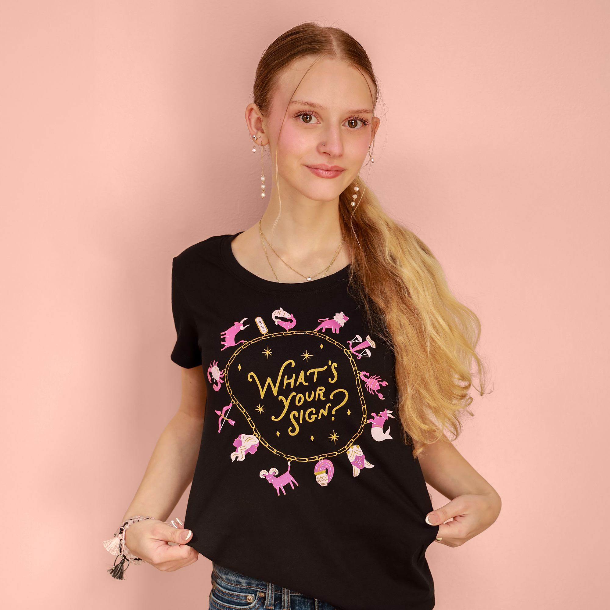 What's Your Sign Zodiac Fitted Tee